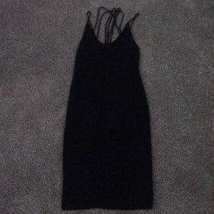 Black strap detail dress